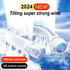 Portable Neck Mounted Fan, USB Charging, Adjustable Bladeless Turbine