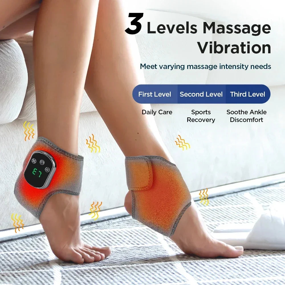 Foot & Ankle Heat Massager - USB Vibration & Hot Compress | AlluCanFind
