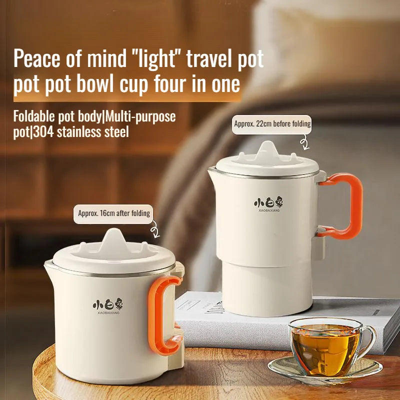 Home mini electric kettle folding outdoor travel portable insulation kettle small automatic electric hot water