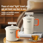 Home mini electric kettle folding outdoor travel portable insulation kettle small automatic electric hot water