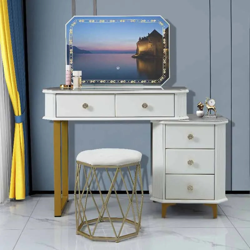 Girl Drawers Dresser Eithe Luxury Stool Women Wooden Makeup Storage Dressing Table Living Room Hotel Comoda Pra Quarto Furniture
