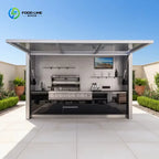 Customized Modern Premium Modular Outdoor Kitchen with Luxury Gas Grill Sink & Refrigerator Configuration