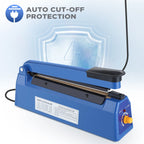 100/200mm Manual Heat Seal Machine Household Impulse Vacuum Sealing Food Meat Sealer Plastic Bags For Home Kitchen Storage