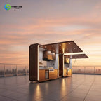 Customized High End Aluminium Alloy Outdoor Kitchen Cabinet with Sink for Garden BBQ and Mall Use