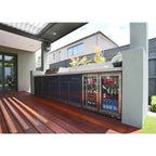 Customized Waterproof Outdoor Kitchen BBQ Set Stainless Steel Storage Cabinets with Drawers for Garden Backyard and Patio