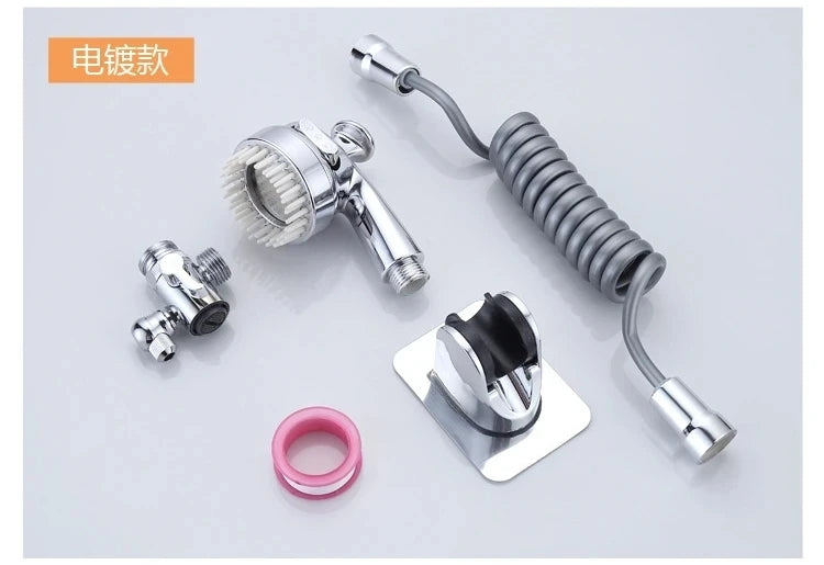 Handheld Faucet Kitchen Faucet Adapter Set With Adjustable Diversion Valve Faucet Portable Household Bathroom Shower Nozzle