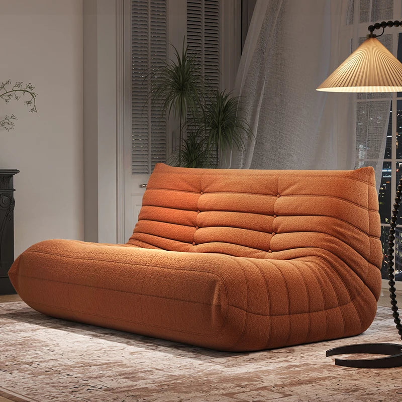Designer Caterpillar Reclining Sofa Modern Minimalist Balcony Leisure Chair Dual Lounger Can Lie Flat Living Room Reading Sofa