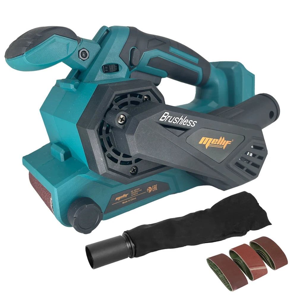 Mellif Cordless Belt Sander for MAKITA 18V Battery (Tool Only) Brushless Power Sander Electric Sander Machine, Dust Bag Included