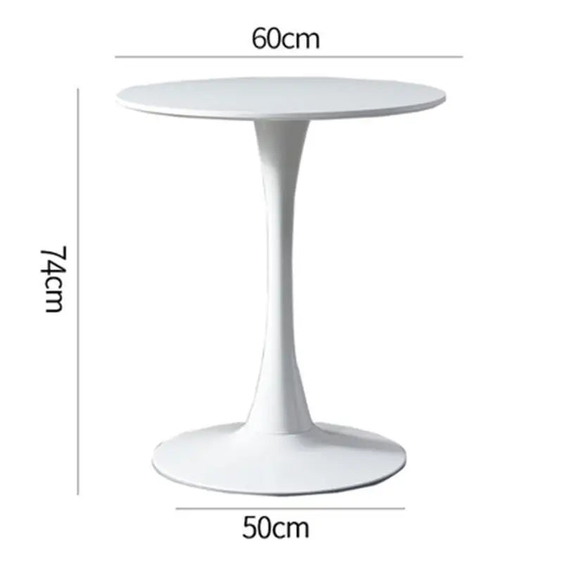 White Tulip Dining Table Balcony Rental Household Small Round Table Tea Table Bedroom Bedside Modern
