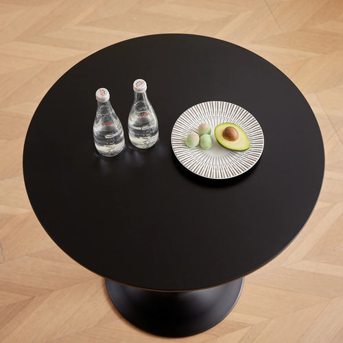 White Round Table Fixed Gina Kitchen Dining Room Living Room Nordic Modern Style Furniture Small Balcony Table 70CM
