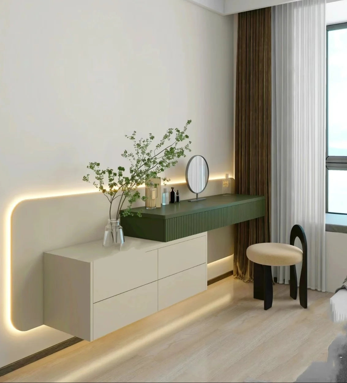 Minimalist Dresser Customized Bed Stand Simple Designed Dressing Table Makeup Vanities Bedroom Furniture