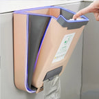 Kitchen Trash Can Portable Foldable Large Car Waste Bin For Bathroom Kitchen Cabinet Door Wall-mounted Kitchen Storage Boxes