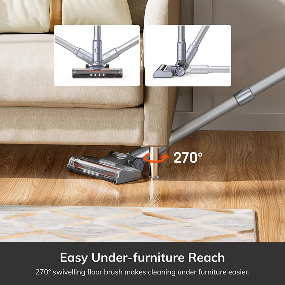 ILIFE H80 Cordless Handheld Vacuum Cleaner 20KPa Suction 35min Max Run Time with LED Lights 5-stage Filtration 0.55L Dust Cup