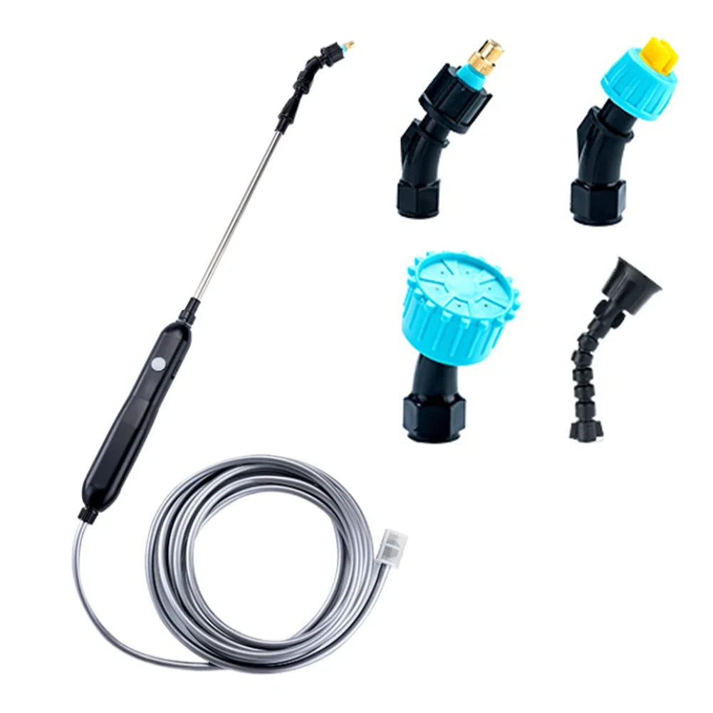 USB Rechargeable Portable Electric Sprayer with 2/4 Mist Nozzles Electric Garden Sprayer with Telescopic Handle Irrigation Tool