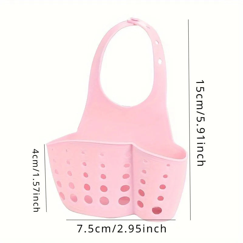 Kitchen Sink Sponge Drainer Storage Rack, Hanging Drain Basket, Bathroom Basin Organizer, Hanging Storage Hold Accessories