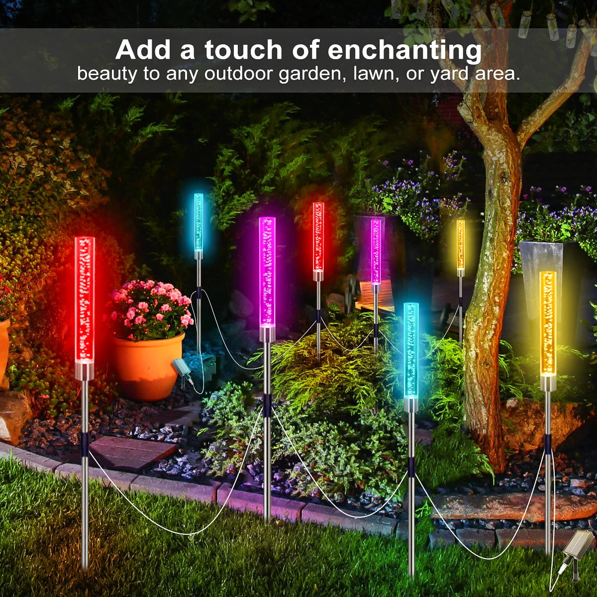 4Pcs Solar Garden Light Led Outdoor Light Waterproof External Solar Lamp Landscape Lighting For Lawn Camping Path Backyard Decor