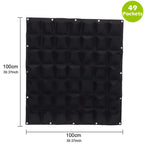 49 Pockets Hanging Planter Bags, Hanging Vertical Wall Mounted Plant Planting Grow Bags, Herb Garden Planter Outdoor Indoor Grow