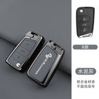 Leather Car Remote Key Case Fob Cover Protector Holder Shell For VW Volkswagen Golf 7 MK7 Tiguan MK2 T-roc T-cross Accessories