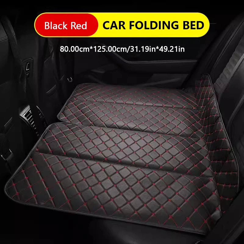 Portable Car Travel Mattress | SEAMETAL Foldable PU Sleeping Pad for Rear Seat (SUV/Sedan)