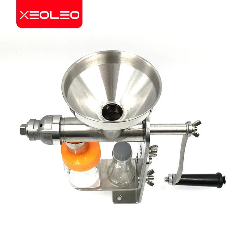 XEOLEO Manual oil press Food grade stainless steel oil press Peanut/Nut/Seed Household oil press