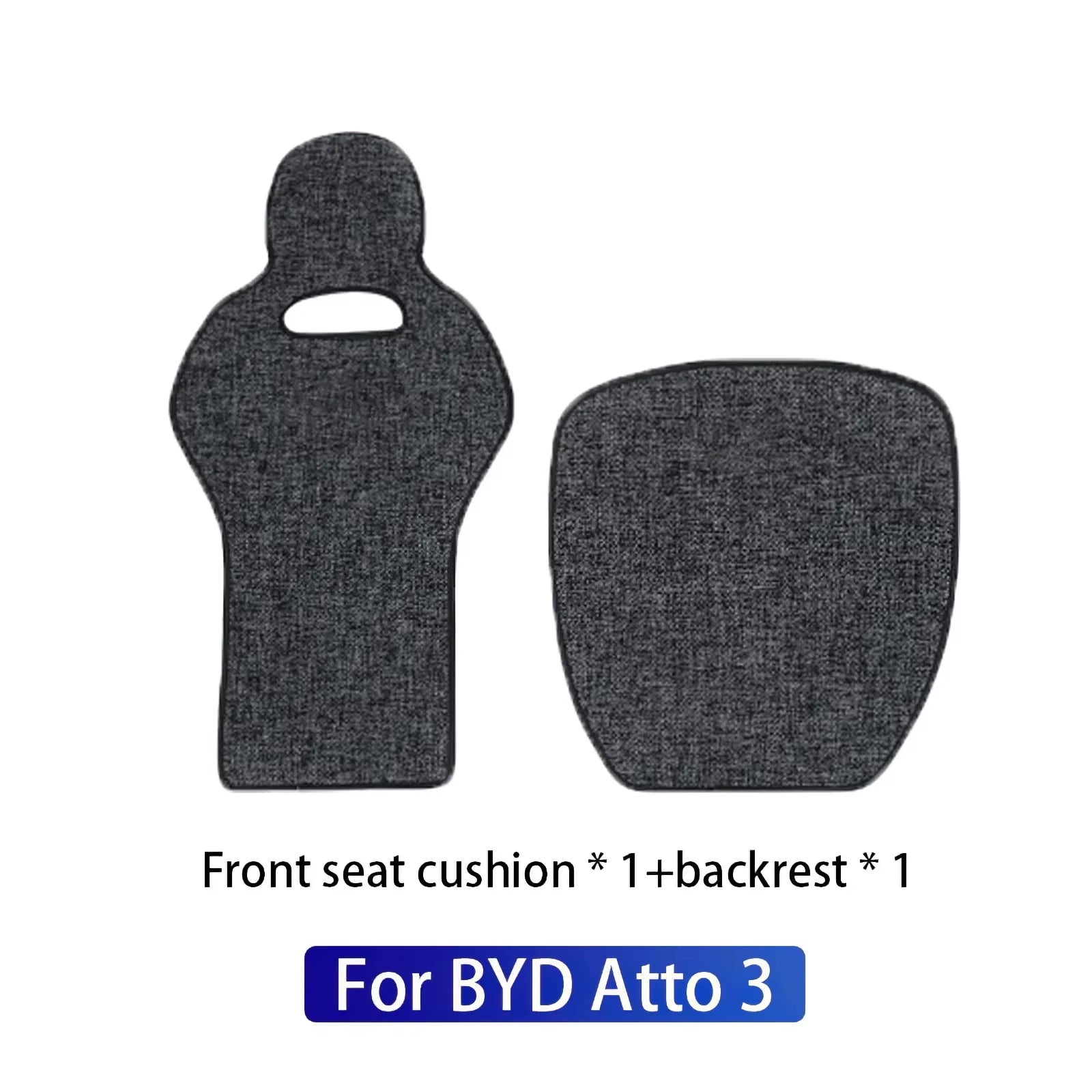 For BYD Atto 3 / Yuan Plus Tang Han Dolphin EV 2022 2023 2024 Seat Covers, Linen Cushion Breathable Pad Car Seat Mat Protector