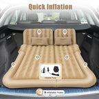 Inflatable Bed, Inflatable Mattress, Beige Mattress