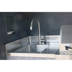 Luxury Customized  Outdoor BBQ Kitchen with Refrigerator Sink Storage Cabinet and Retractable Door House
