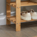 SoBuy FSR02-K shoe rack Bench Shoe Bench made of high quality bamboo with 2 years warranty B50cm