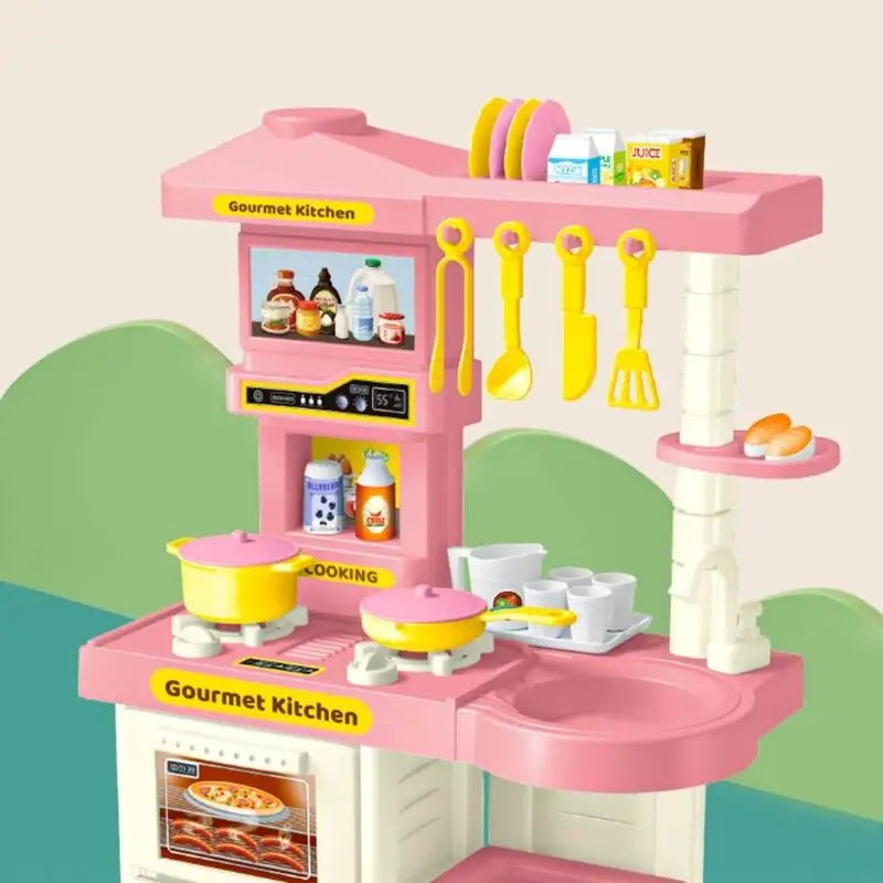 Complete Kitchen Toy Set With Multiple Accessories And Storage Box Designed For Kids Pretend PlayImagination And Learning A2UB