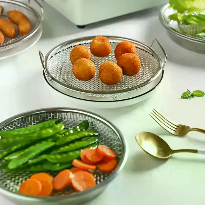 Kitchen Oil Filter Tray Stainless Steel Mesh Frying Drain Pan Strainer Colander Efficient Oil Drainage For Home Outdoor Restaura