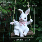 1pc Creative Climbing Rope Squirrel Figurine - Perfect forGarden & Outdoor Decoration!