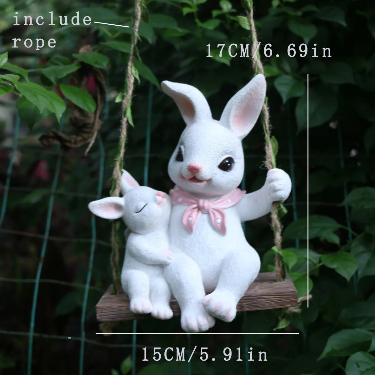 1pc Creative Climbing Rope Squirrel Figurine - Perfect forGarden & Outdoor Decoration!