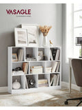 VASAGLE Bookshelf, Bookcase, Book Shelf, Storage Shelf, With 11 Storage Compartments, For Study, Bedroom, Living Room, White