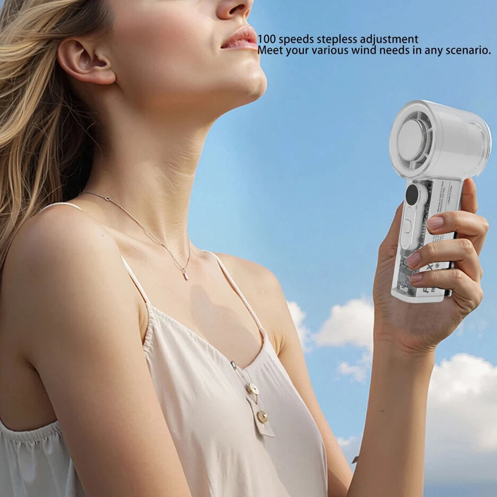 Outdoor Portable Handheld Fan Mini Cooling Rechargeable High capacity