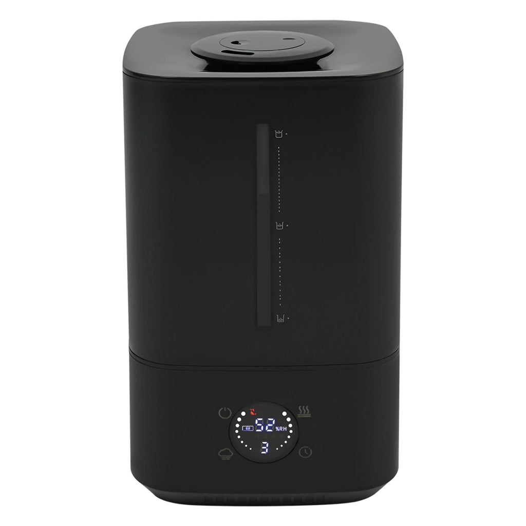 6L White/Black Hot&cold Mist Humidifier 2-in-1 Adjustable Air Humidifier Home Office 360° Rotating Dual Nozzle Humidificador
