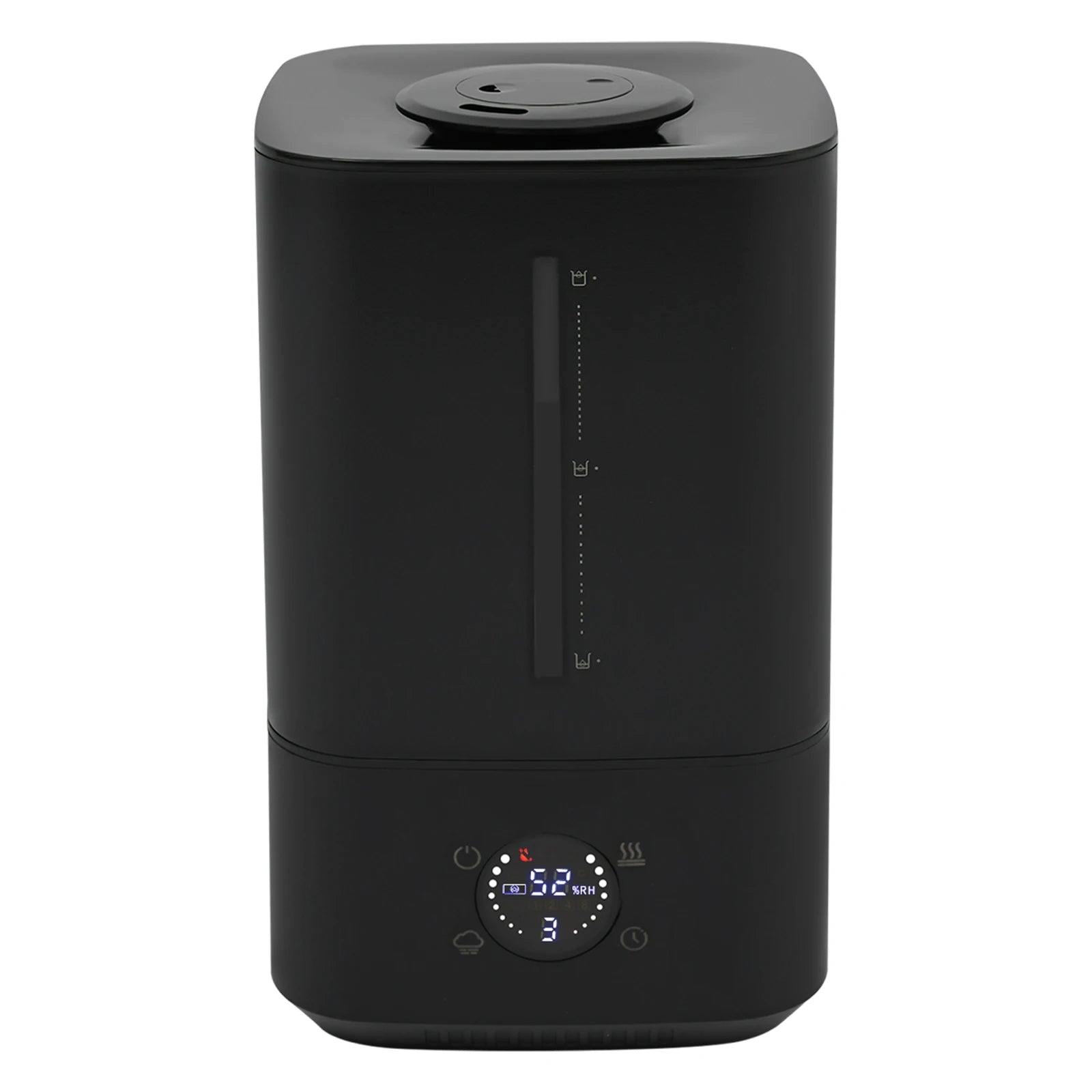 6L White/Black Hot&cold Mist Humidifier 2-in-1 Adjustable Air Humidifier Home Office 360° Rotating Dual Nozzle Humidificador