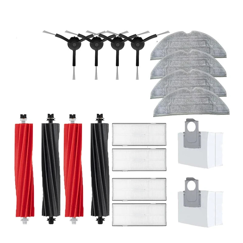 For Roborock S8 Pro Ultra Robot Vacuum Spare Parts Main Side Brushes Mop Cloths HEPA Filters Dust Bags Accessories