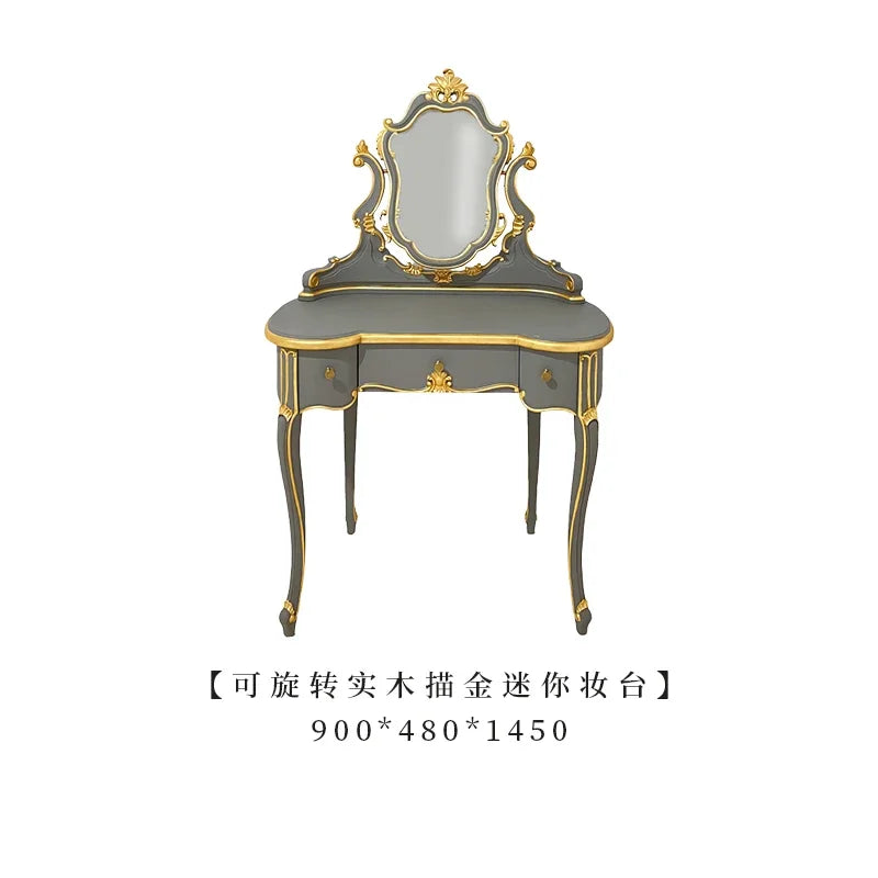 Makeup Storage Dressing Table Mirror Set Modern Vanity Dressers Drawers Home Luxury Penteadeira Quarto Bedroom Furniture