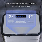 30L Smart Sensor Trash Can Bathroom Kitchen Tall Trash Can Light Luxury Stainless Steel Large Capacity Waterproof Free Gift
