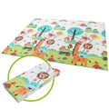 Play Mat Baby Crawling Mat Children Foldable XPE Foam Non-slip Double-sided for Indoor Outdoor 180x160x1cm Treehouse/Giraffe