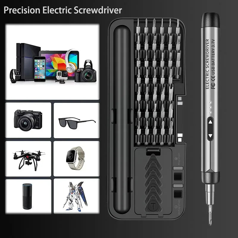 Multifunctional Precision Electric Screwdriver,Silent, Durable, Long-lasting,Rechargeable,High Torque Household Maintenance Tool