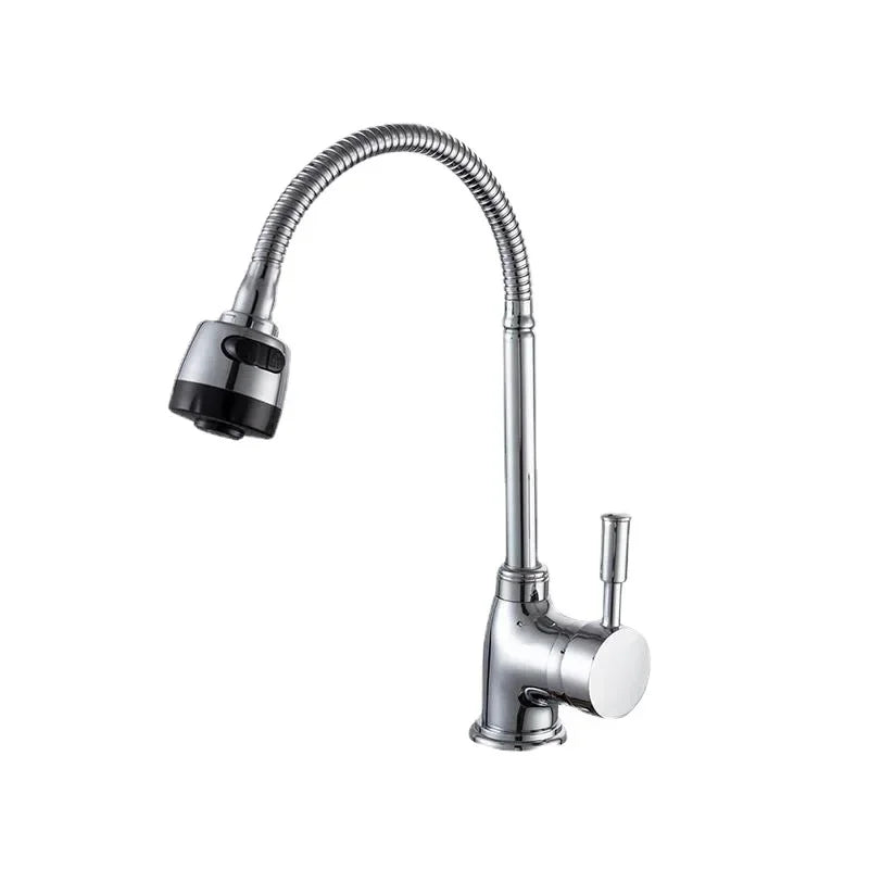 360 Degree Rotatable Faucet Bendable Hot And Cold Water Faucet Single Handle Hot and Cold Water Tap Vanity Vessel Water Mixer