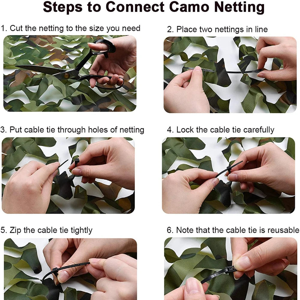 Bulk Roll Sunshade Camouflage Mesh Nets Shade Sails for Hunting Camping Shooting Military Theme Party Decorations