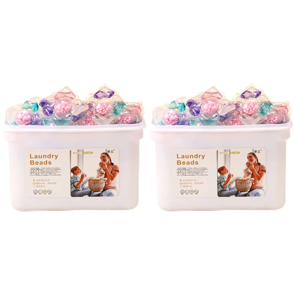 50Pcs Laundry Detergent Soap Box 5 in 1 Multi-purpose Strong Detergent Laundry Cleaning Washing Capsules for Home Dormitory