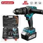 Kamolee 13MM New Brushless Electric Impact Drill Cordless Screwdriver Lithium Battery Charging Hand Drill For Makita 18V Battery