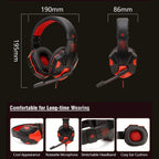 3 5MM Wired Gaming Headphones Bass Stereo Gamer Headset With Microphone For PC PS4 Xbox One Switch Phone Laptop