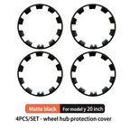 For Tesla Model Y 20 Inch Rim Wheel Hub Protection Patch Protectors ABS Wheel Guard Covers Accessories Auto Exterior 2018-2024