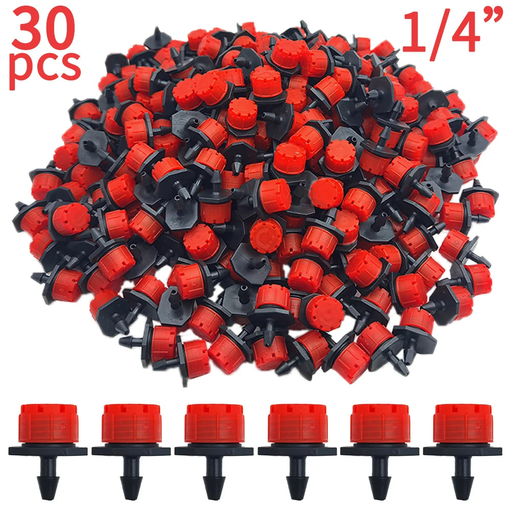 OASIS 30-1000PCS 4/7mm Garden Irrigation Nozzle Adjustable Dripper Watering Sprinkler Emitter Micro Drip Balcony Yard Greenhous