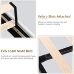 Velvet Platform Bed Frame with Button Tufted Headboard, Upholstered Bed Frame with Solid Wooden Slats, 8" Underbed Space