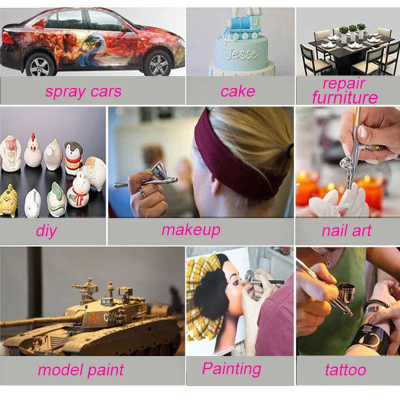 Multi-Purpose Cordless Mini Airbrush Set Spray Pump Gen Pen Air Compressor Kit Portable Air Brush Set Art Painting Spray Model